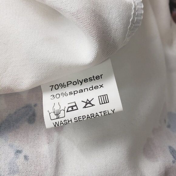 Pretty Blue Floral V Neck Cami Top womens size M medium Sleeveless Blouse - Picture 7 of 8